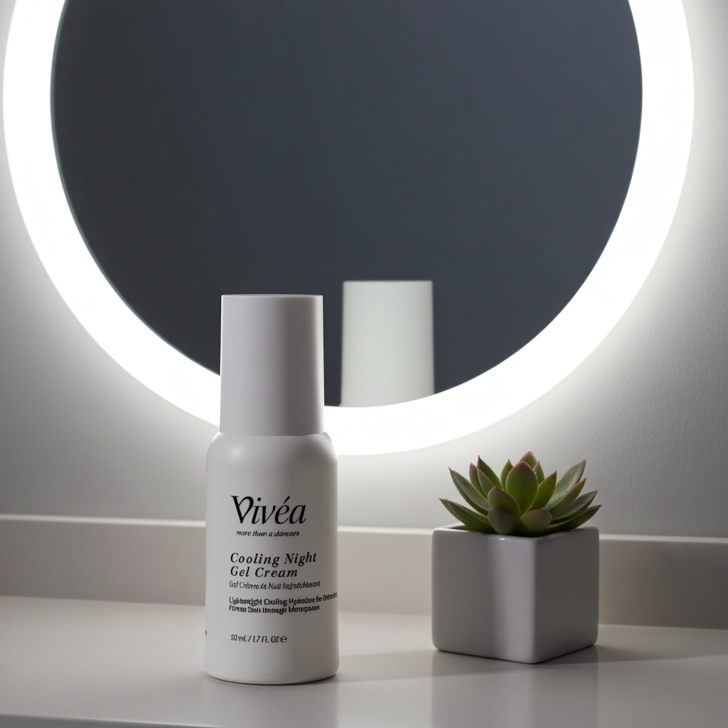Vivéa Cooling Night Gel Cream for Menopause | Hydrating Overnight Moisturiser